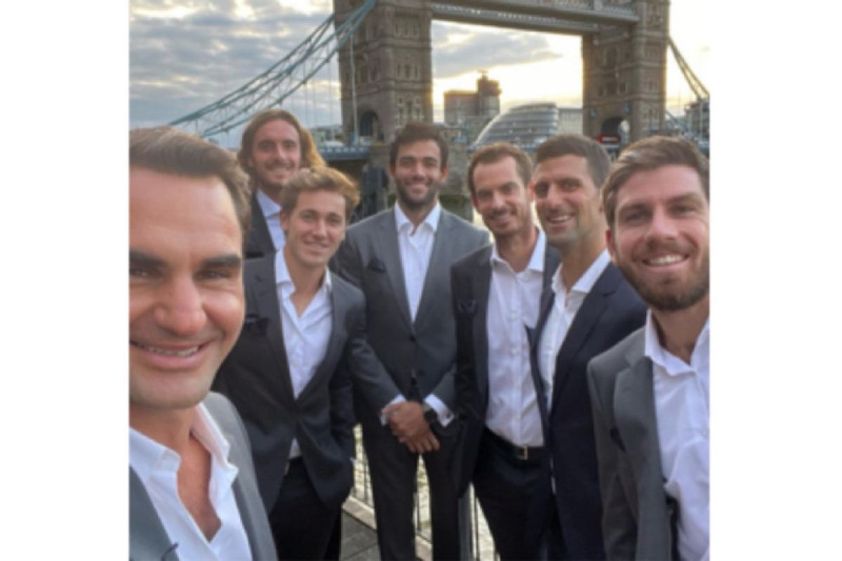 Federer, Djokovic dan tim lakukan pemotretan untuk Laver Cup di London