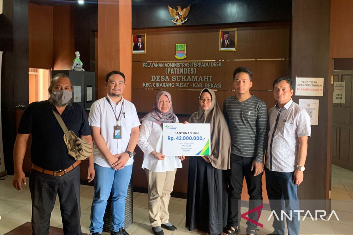 BPJAMSOSTEK Deltamas Bekasi santuni ahli waris perangkat desa