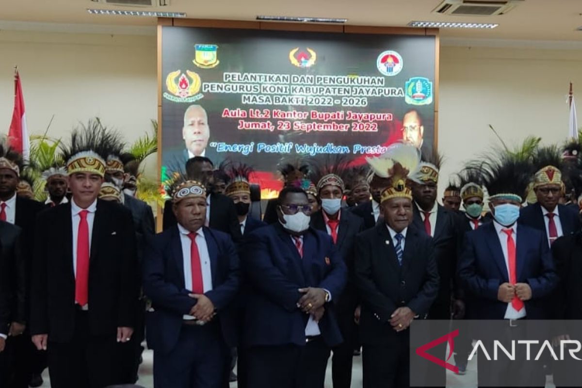 Pengurus KONI Kabupaten Jayapura 2022-2026 resmi dilantik