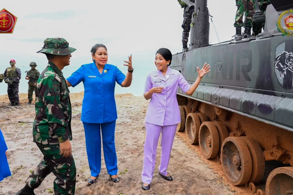 Hetty Andika terkesan dengan alutsista milik TNI AL