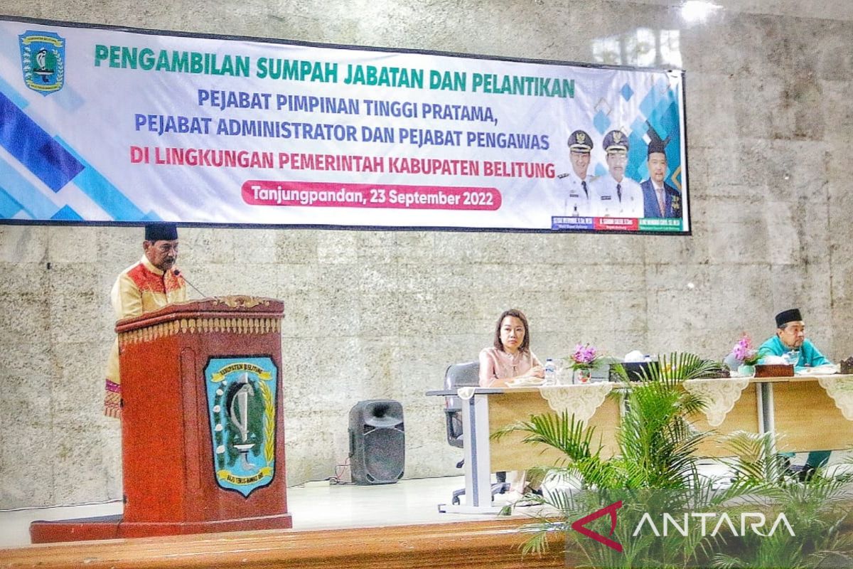 Bupati Belitung: lelang dan mutasi ASN sesuai aturan