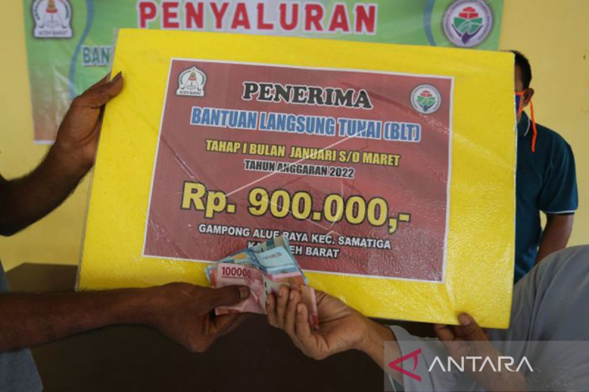 Warga Aceh mulai terima BLT Dana Desa tahap empat pada Oktober