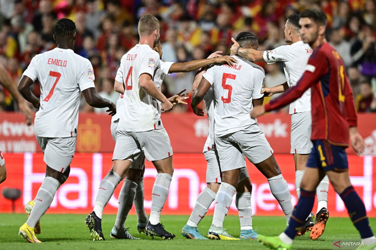 Swiss menang 2-1 di kandang Spanyol pada UEFA Nations League