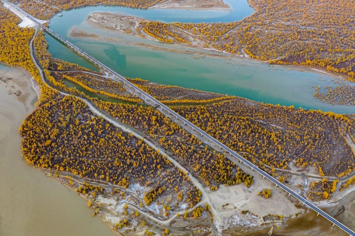 Musim banjir 80 hari di aliran utama Sungai Tarim di Xinjiang berakhir