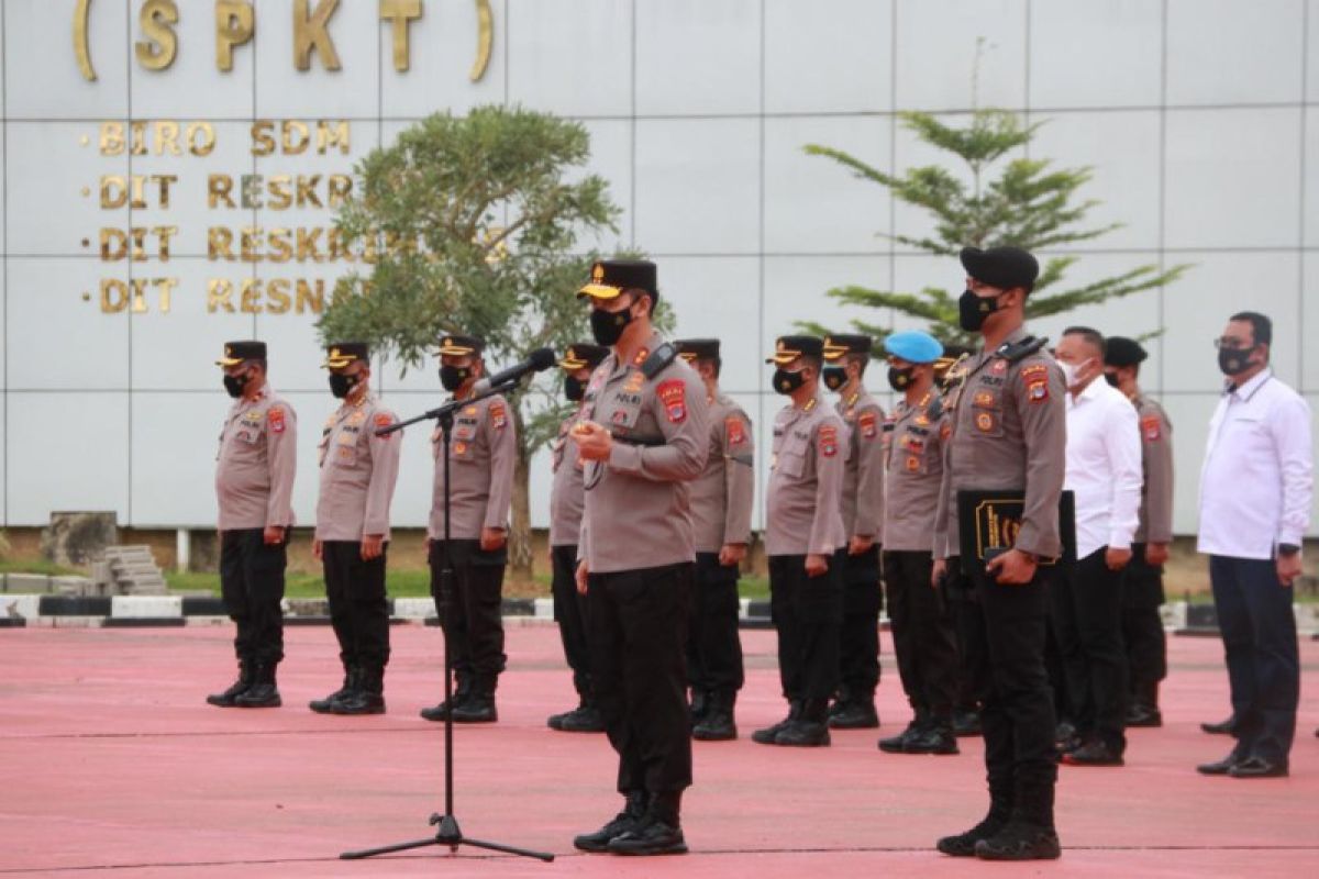 Kapolda Kaltara pimpin apel pagi, ingatkan dua hal ini