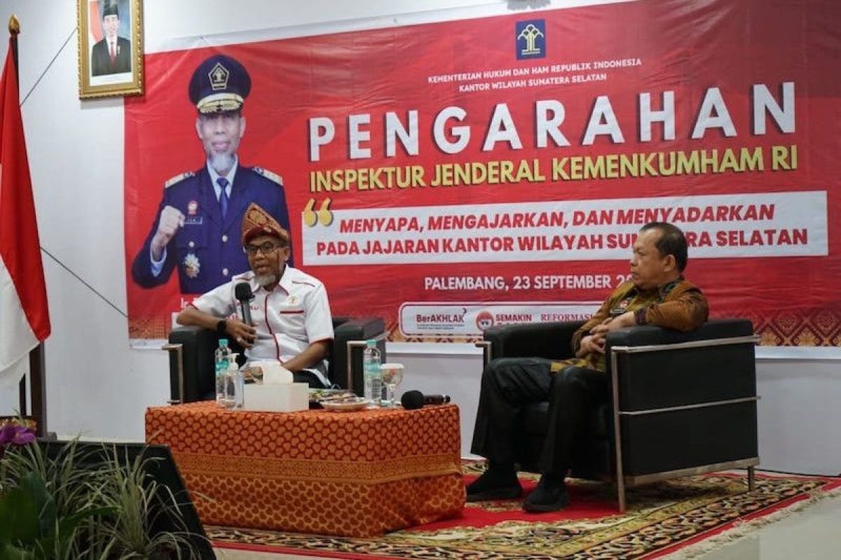 Irjen Kemenkumham motivasi ASN Kanwil Sumsel lebih profesional