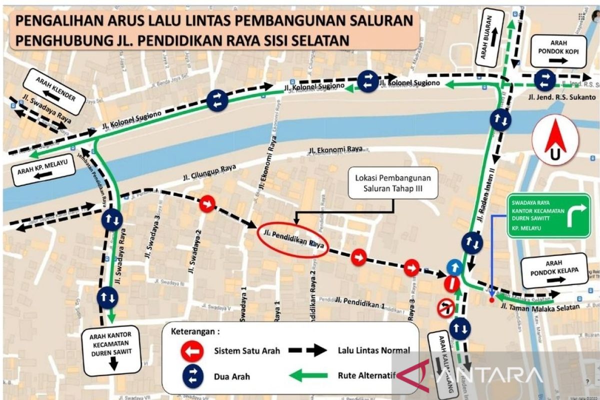 Pemkot Jaktim mulai pengerjaan saluran air di Duren Sawit