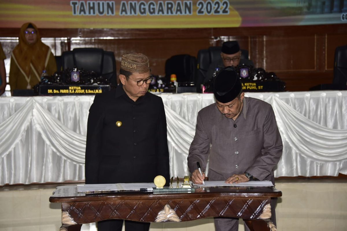 DPRD dan Pemprov Gorontalo setujui Ranperda Perubahan APBD 2022