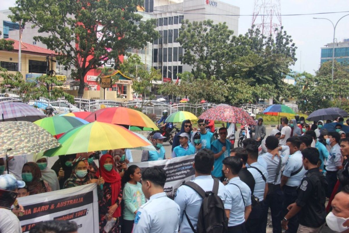 Pengungsi Afghanistan di Pekanbaru terus demo, ini yang dilakukan Kemenkumham