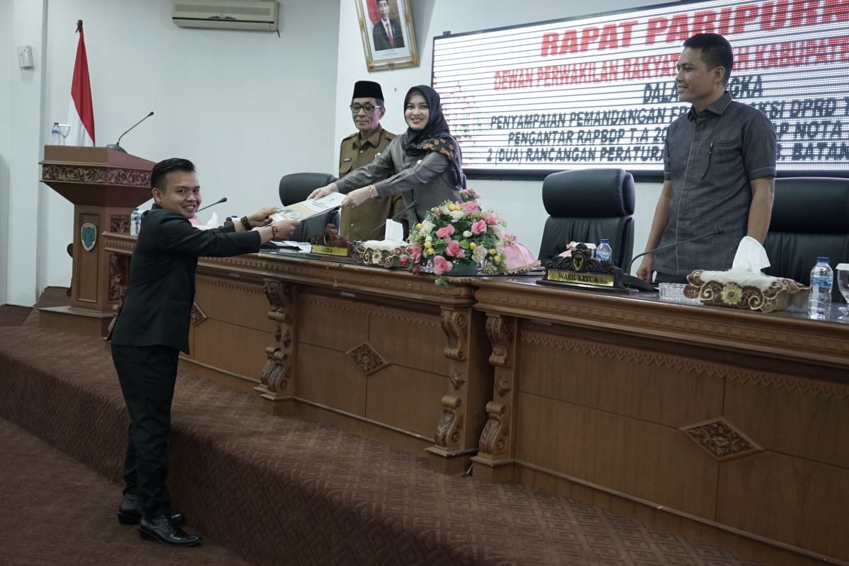 DPRD Batanghari gelar rapat paripurna pemandangan umum fraksi