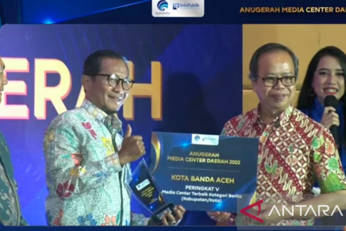 Banda Aceh raih anugerah media center Kominfo, naik ke peringkat lima