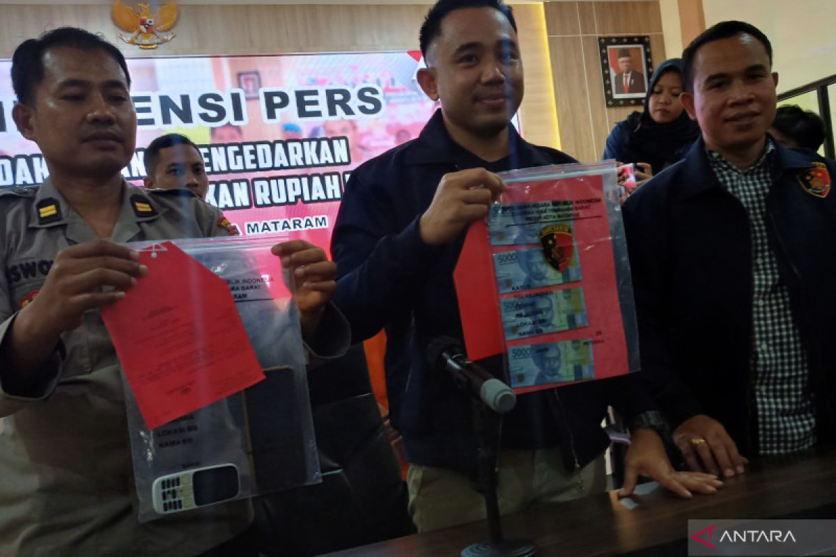 Polresta Mataram mengungkap kasus peredaran uang palsu dari Jember