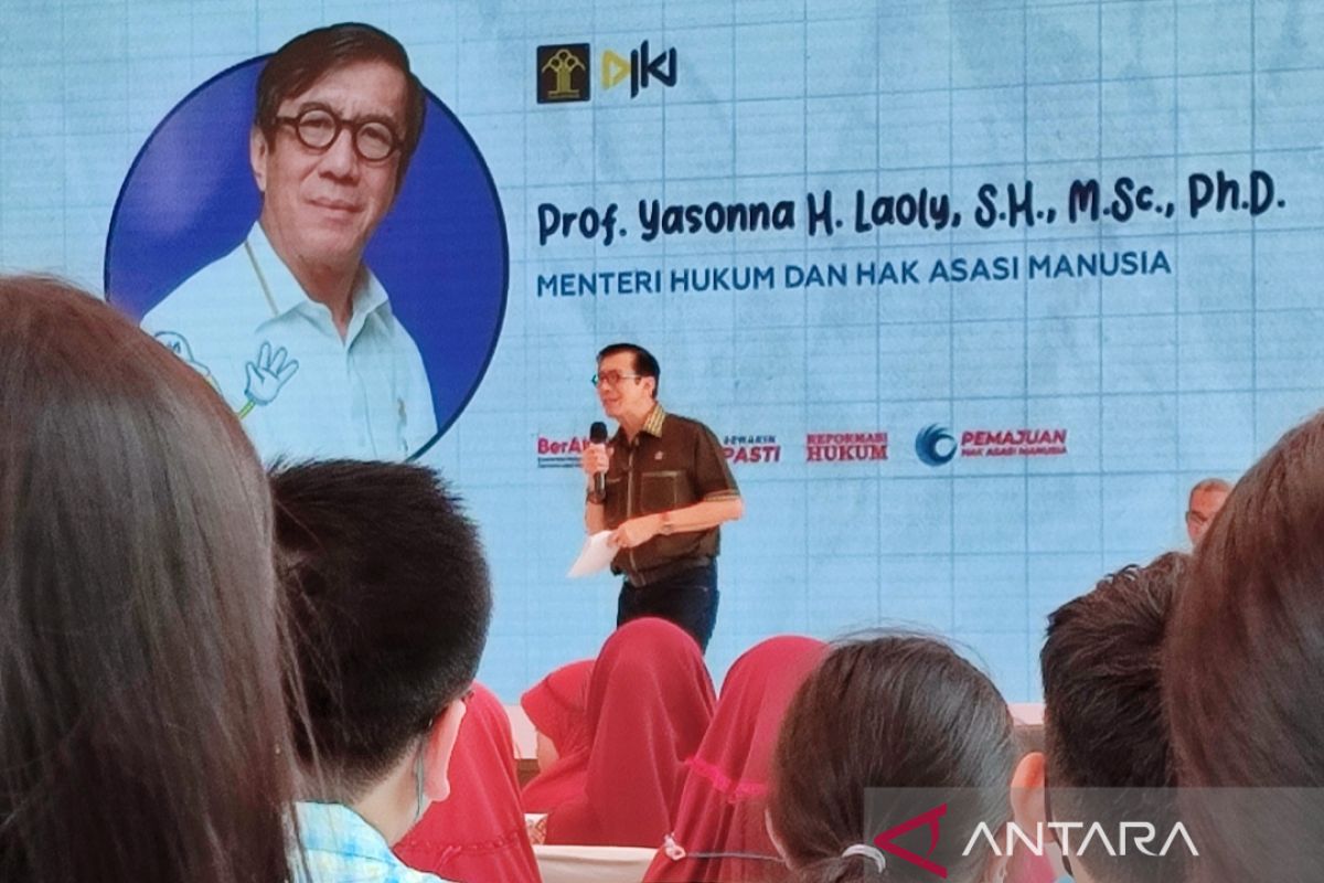 Menkumham Yasonna motivasi pelajar ciptakan karya intelektual