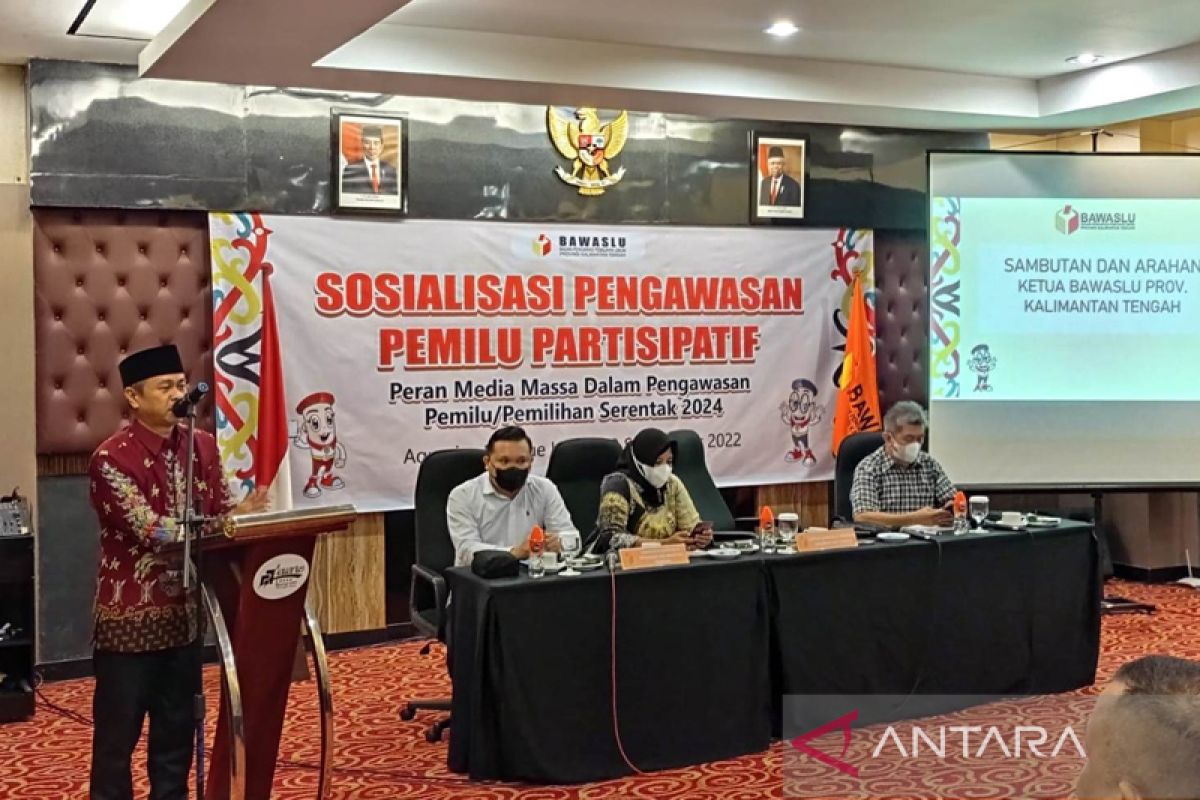 Minim SDM, Bawaslu Kalteng ajak media turut aktif awasi pemilu 2024