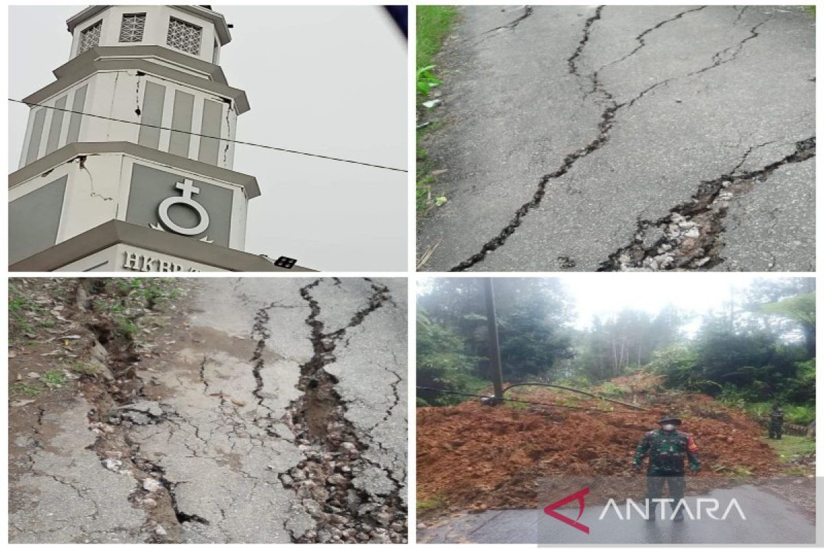 Rumah ibadah rusak, longsor hingga jalan ambrol, dampak terkini gempa bumi di Tapanuli Utara