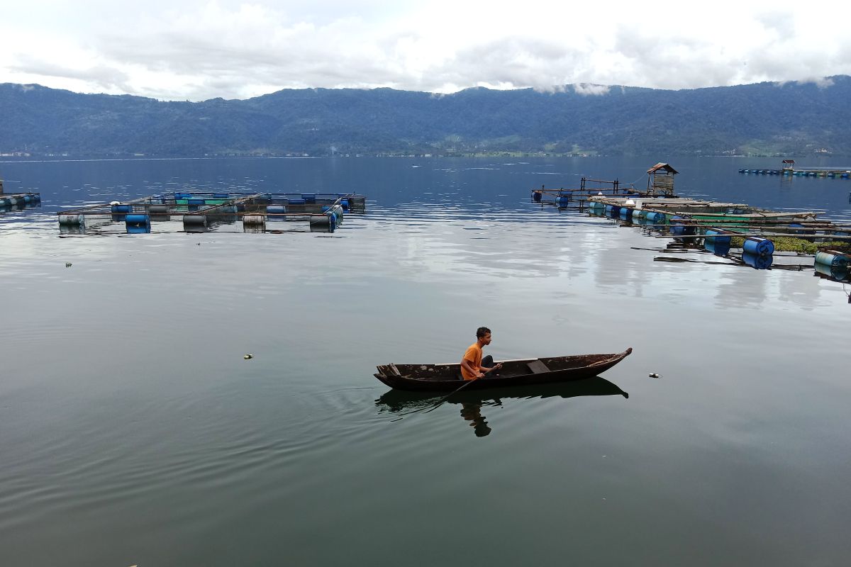 Keramba Jaring Apung  di Danau Maninjau mencapai 23.359 unit