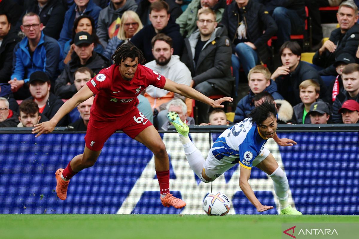 Liverpool ditahan imbang tamunya Brighton 3-3