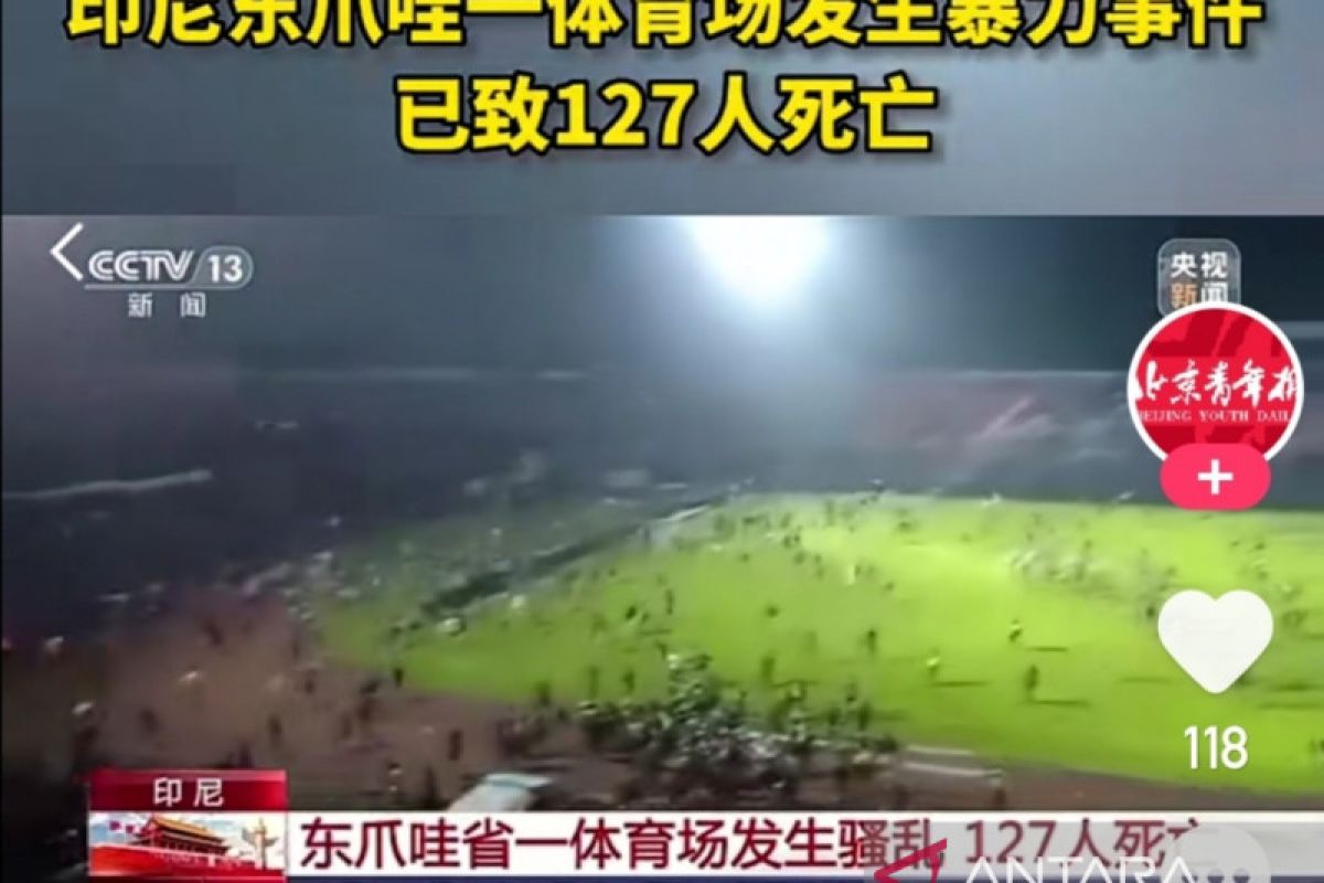 Kerusuhan di stadion Kanjuruhan viral di China