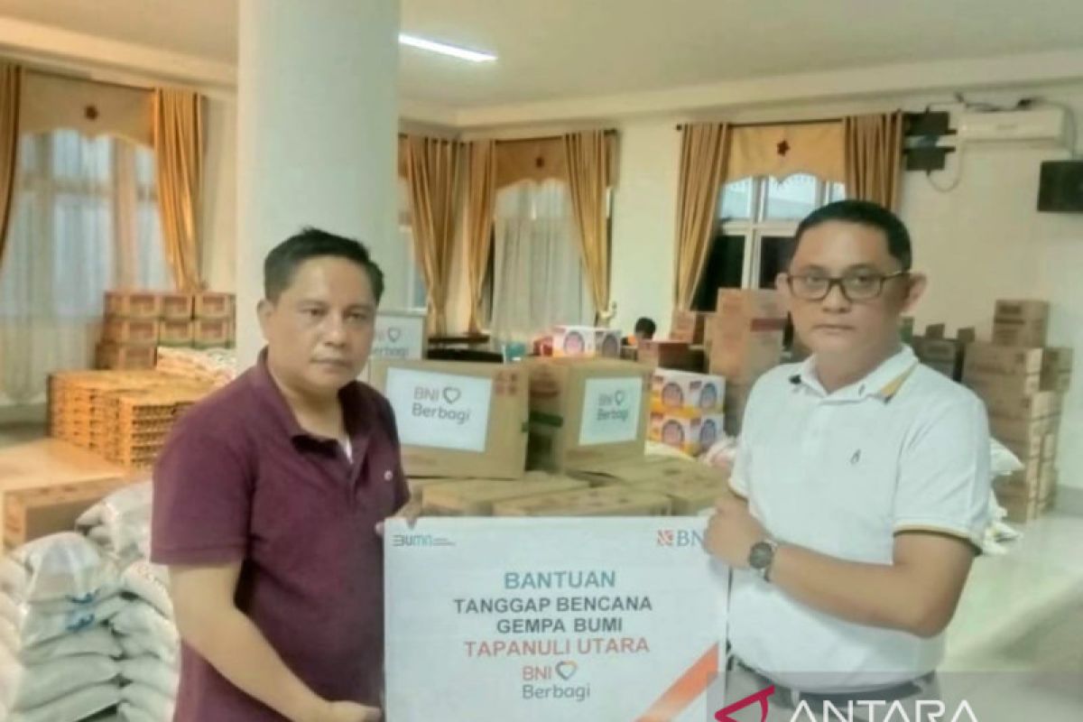 Korban gempa Tapanuli Utara dapat bantuan dari BNI