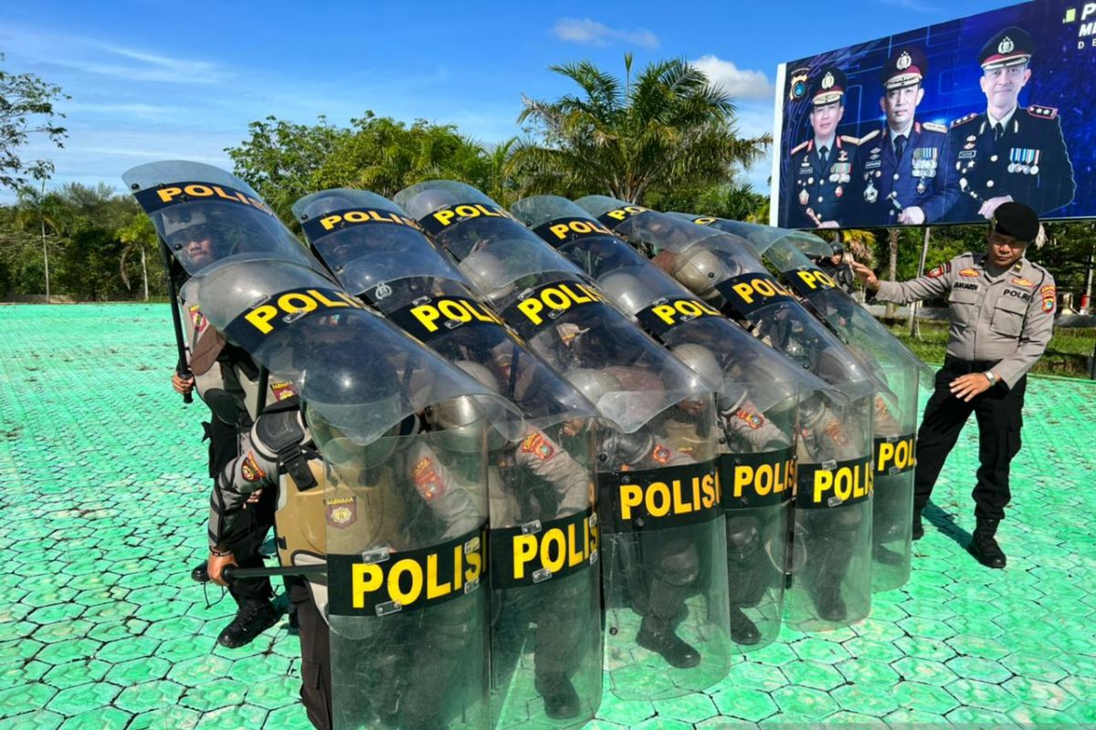 Polisi Bangka Barat gelar simulasi pengamanan pilkades serentak