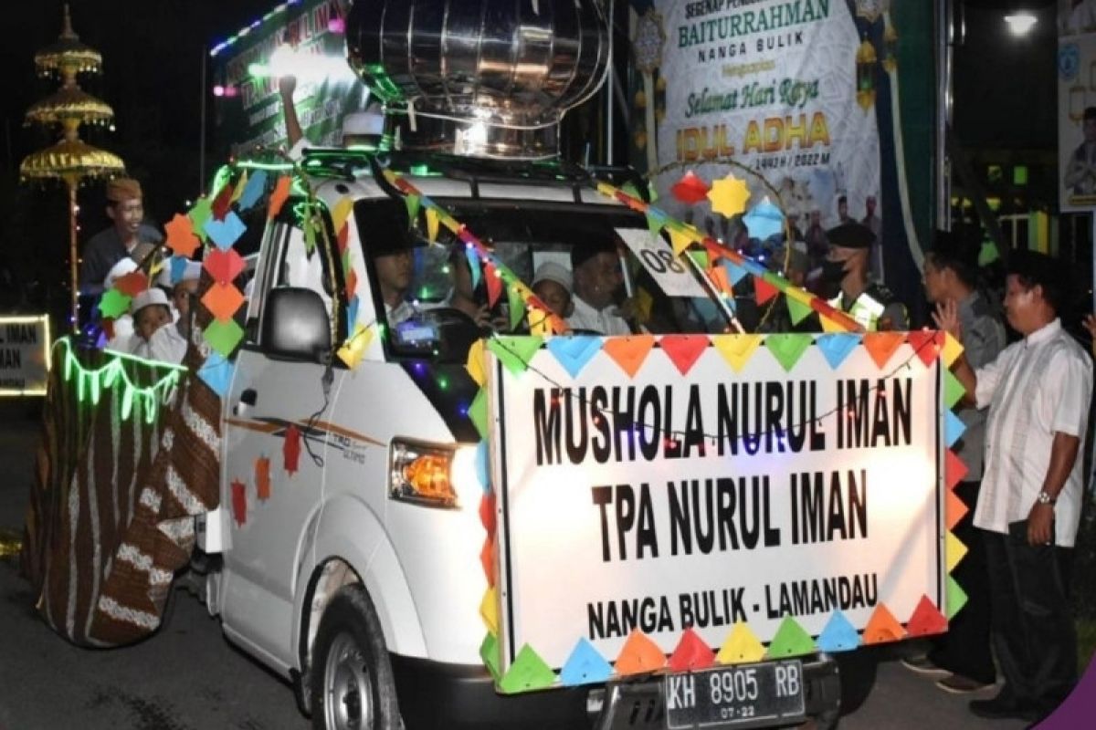 Pawai takbir keliling semarakkan Idul Adha di Lamandau