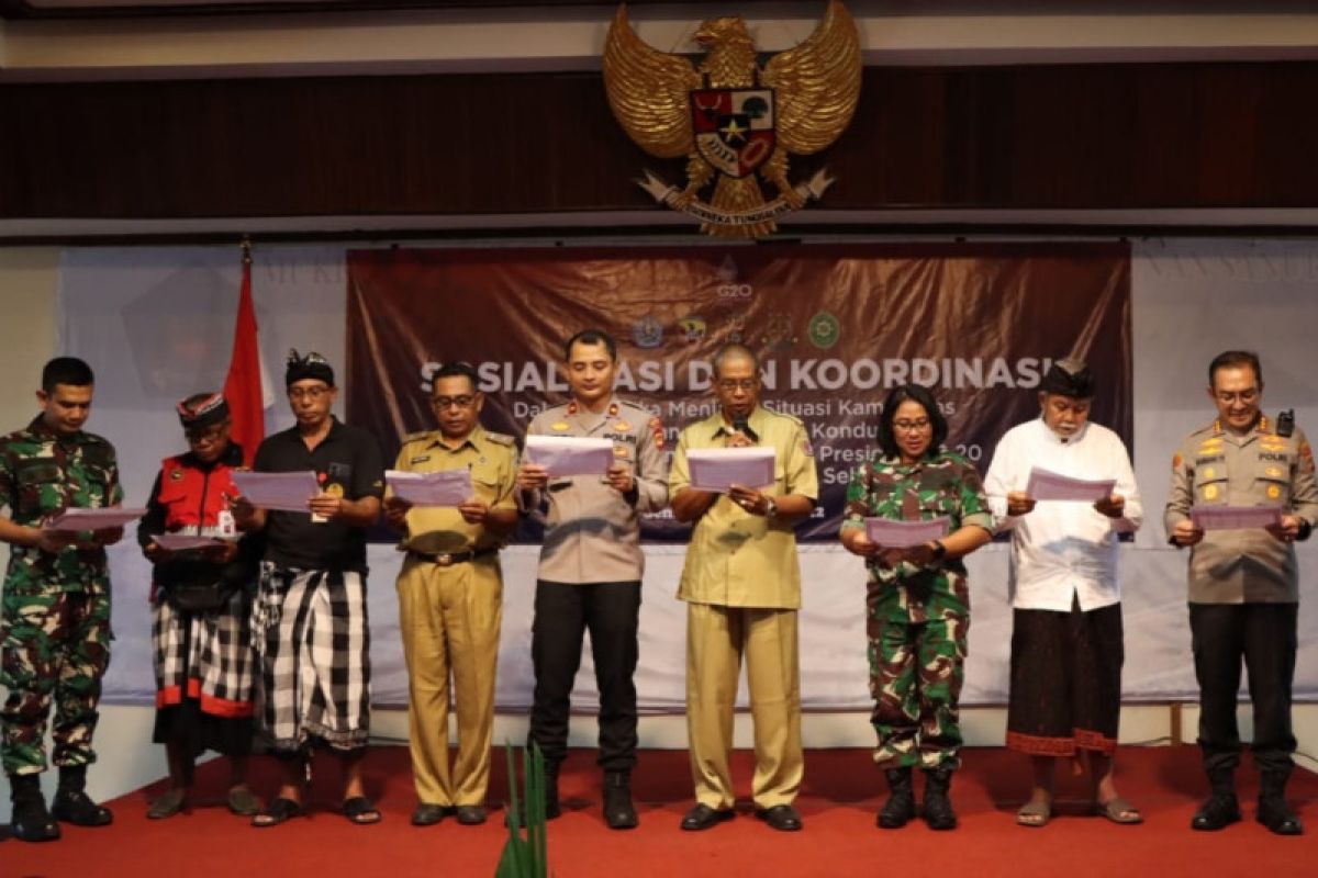 TNI-Polri di Bali ajak tokoh agama jaga kamtibmas sukseskan KTT G20
