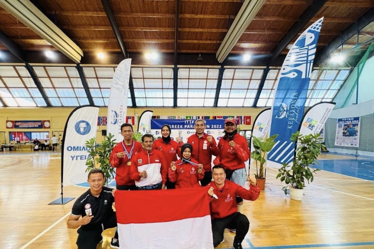 Kontingen para-tenis meja Indonesia sabet tiga emas di Yunani