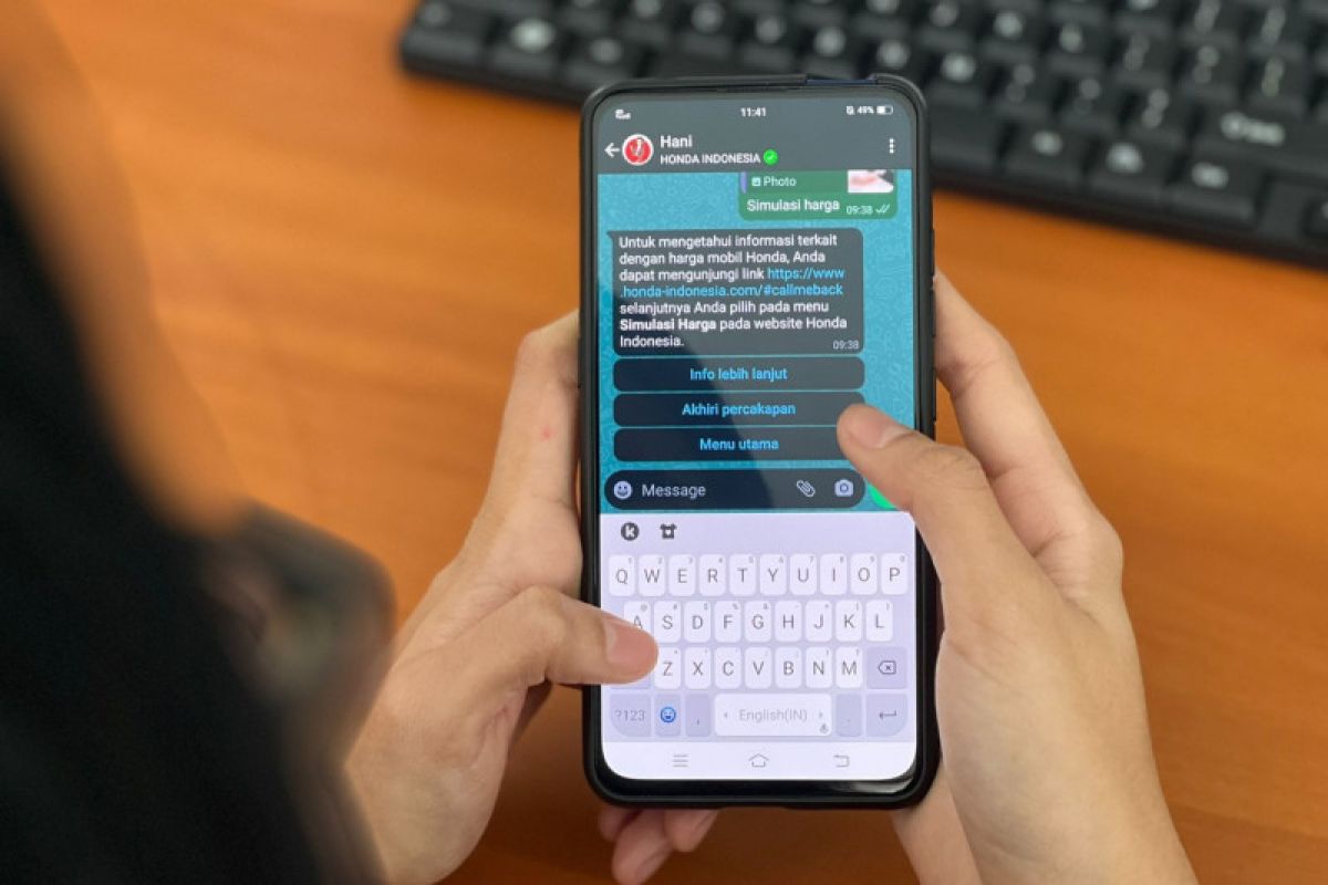 Honda perkenalkan asisten pribadi virtual di aplikasi WhatsApp