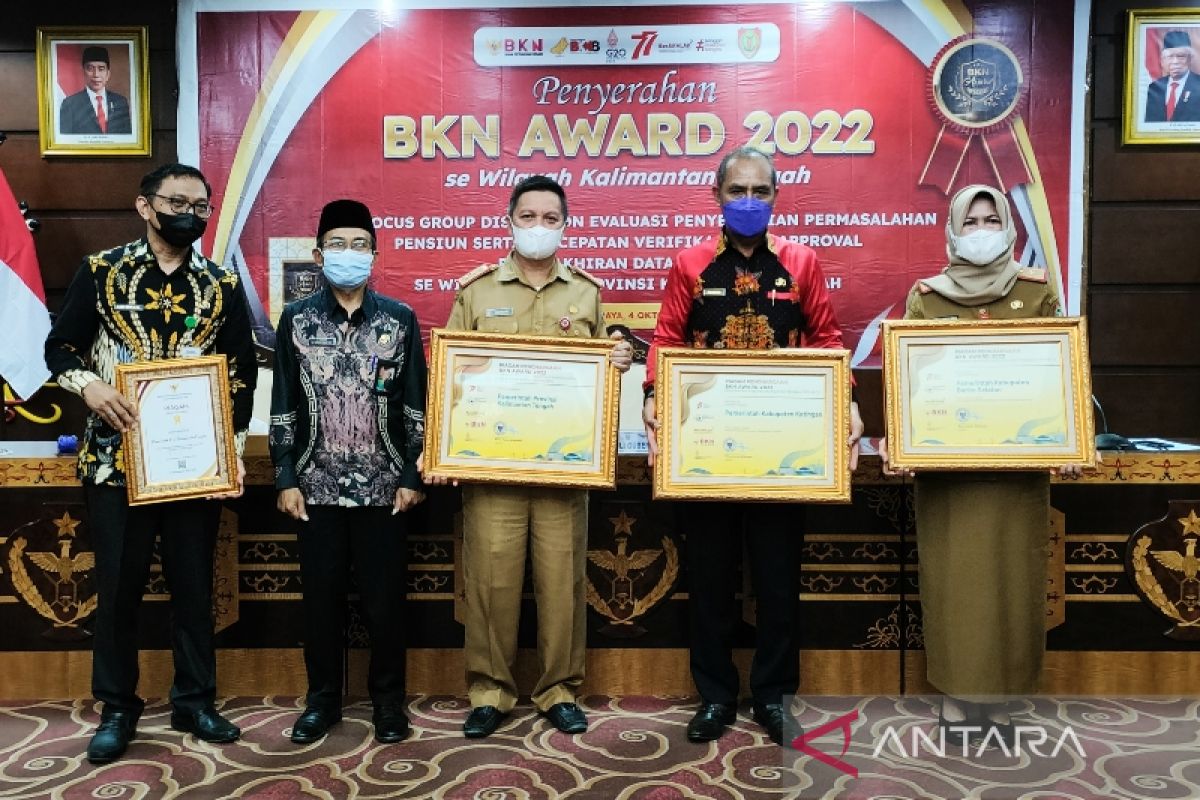 Pemprov dan dua kabupaten di Kalteng raih penghargaan dalam ajang BKN Award