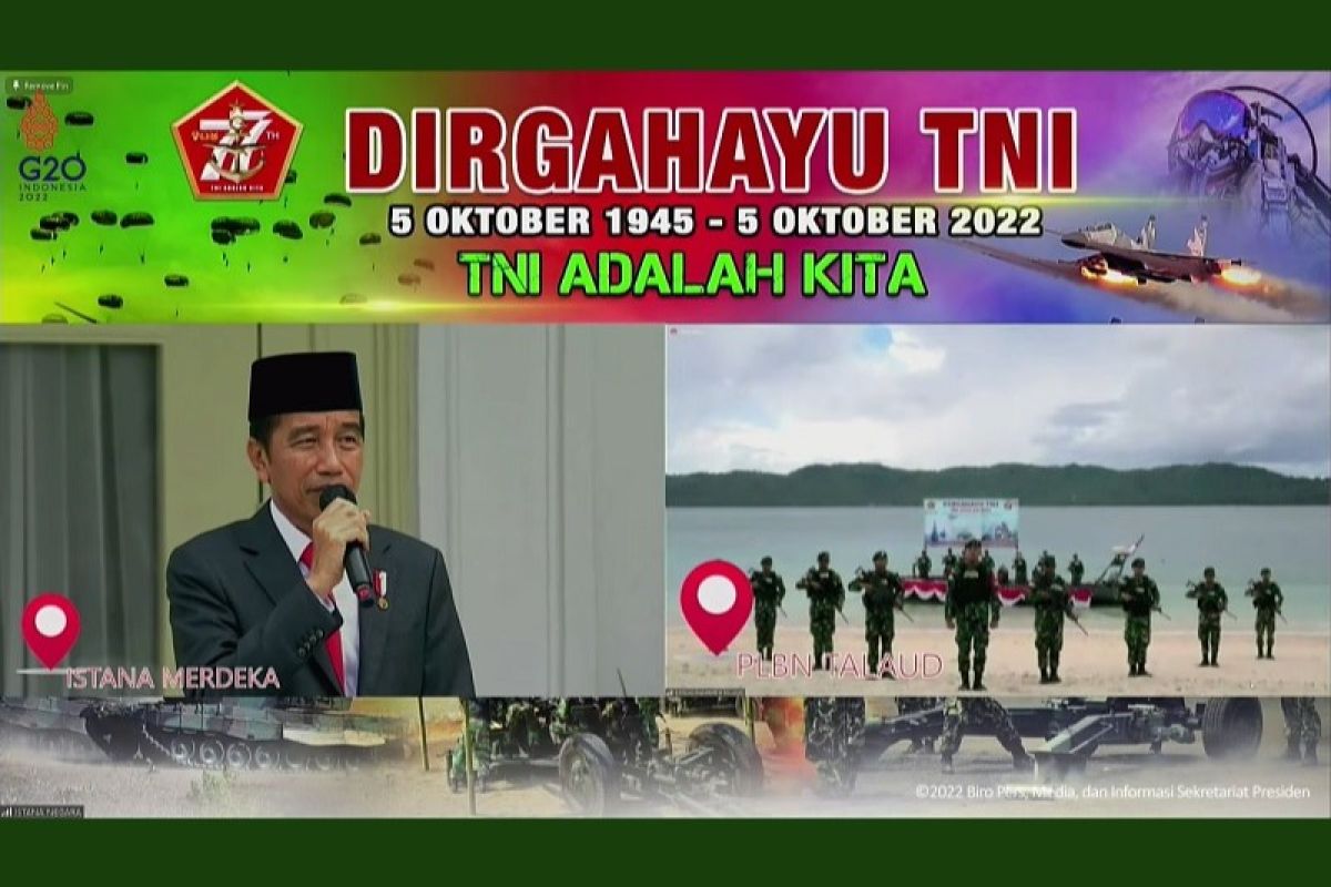 Presiden Jokowi sapa petugas pengamanan perbatasan dan terluar