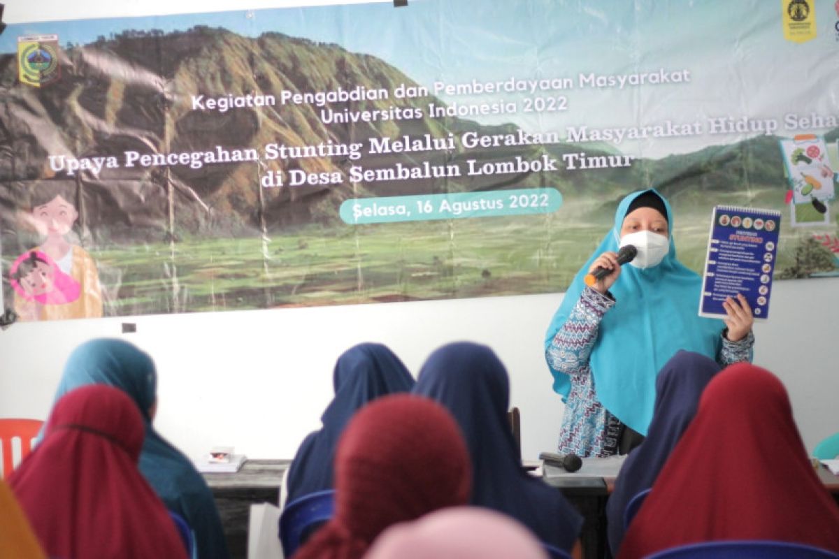 Cegah stunting, Dosen Vokasi UI kampanyekan Germas di Lombok Timur