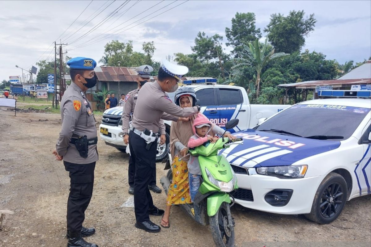 Satlantas Polres Inhu razia di tiga titik