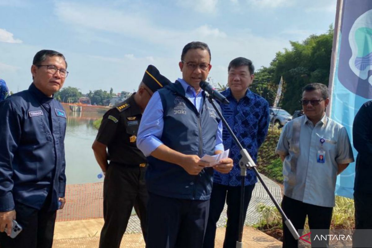 Anies: Penampungan limpahan sungai Brigif rujuk Singapura dan Belanda