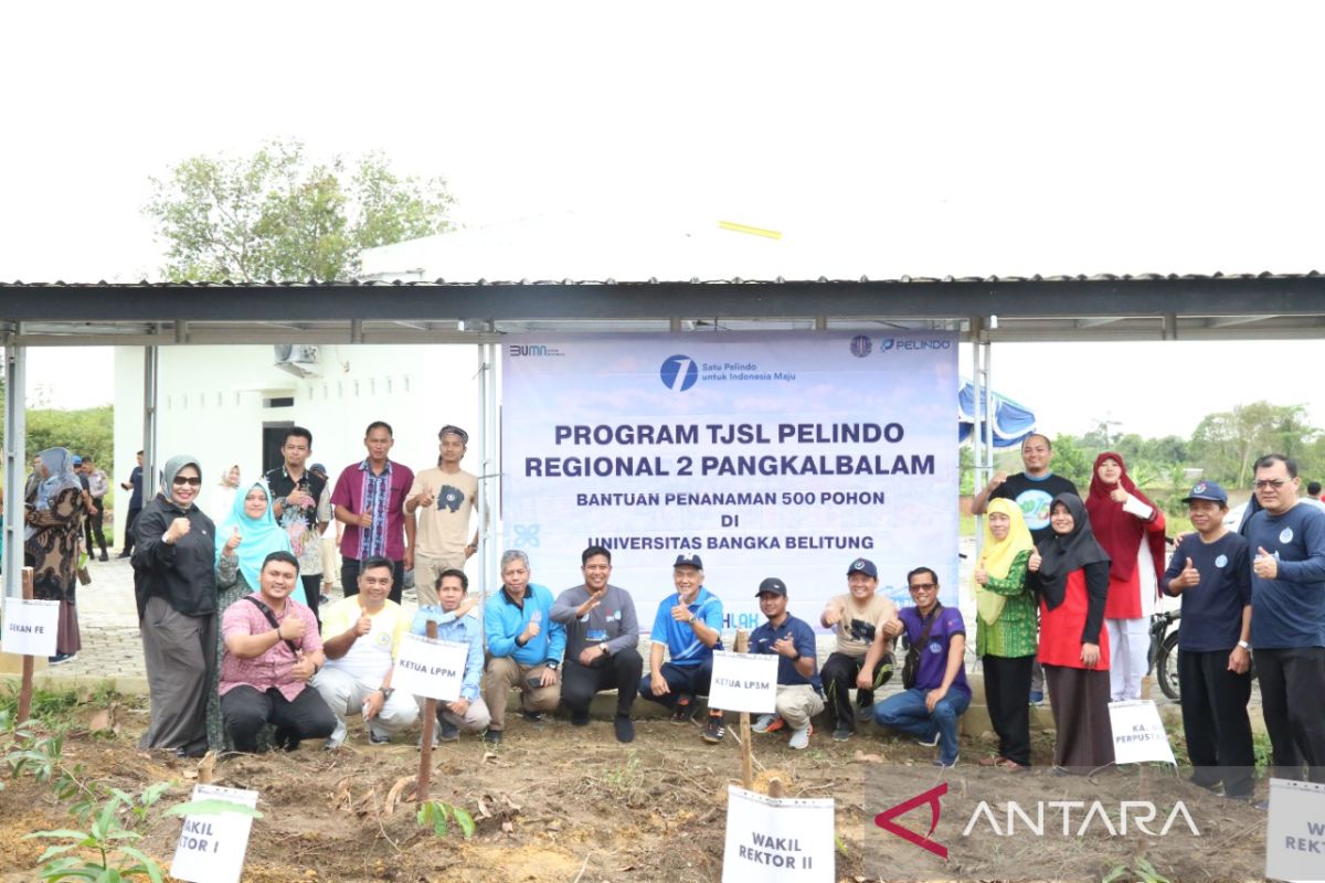 Pelestarian lingkungan kampus, PT Pelindo-UBB tanam 500 tanaman buah