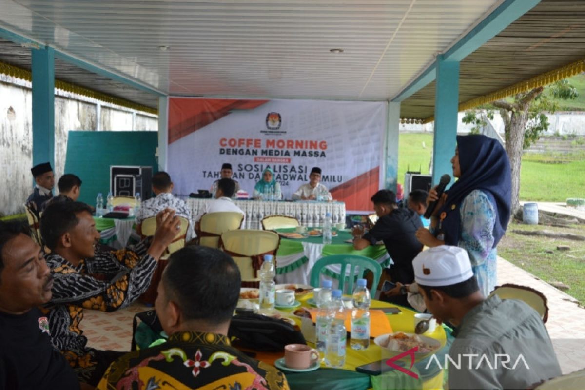 KPU Kampar gandeng insan pers sosialisasi Pemilu 2024