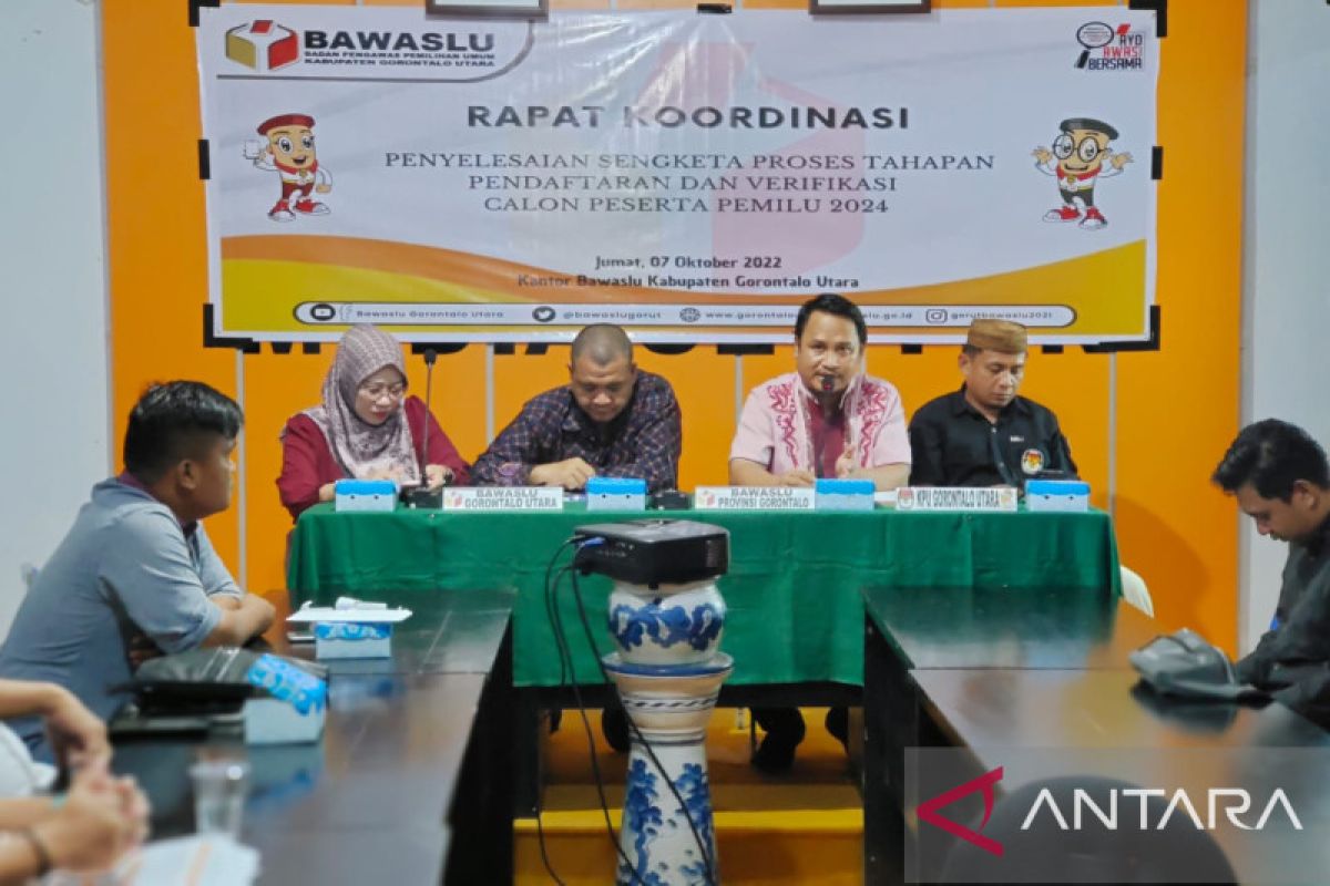 Bawaslu Gorontalo Utara cegah potensi sengketa tahapan pemilu 2024