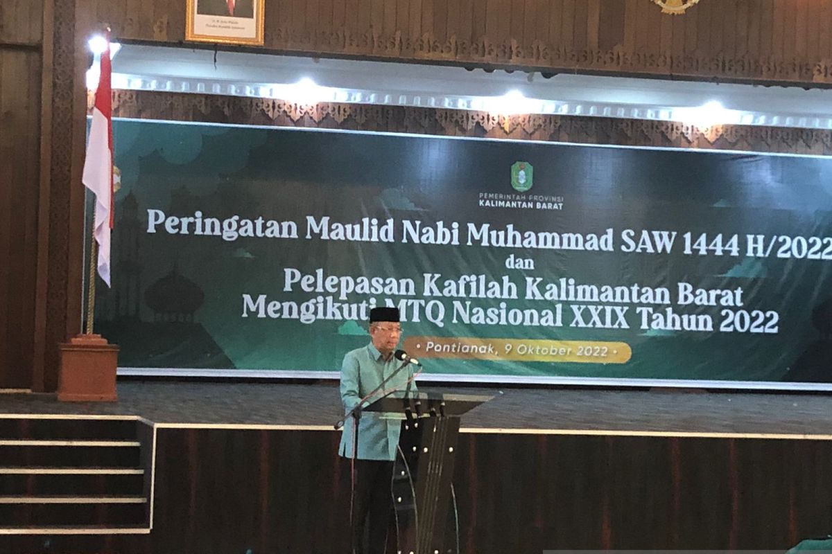 Sutarmidji lepas kafilah ikut MTQ Nasional XXIX 2022