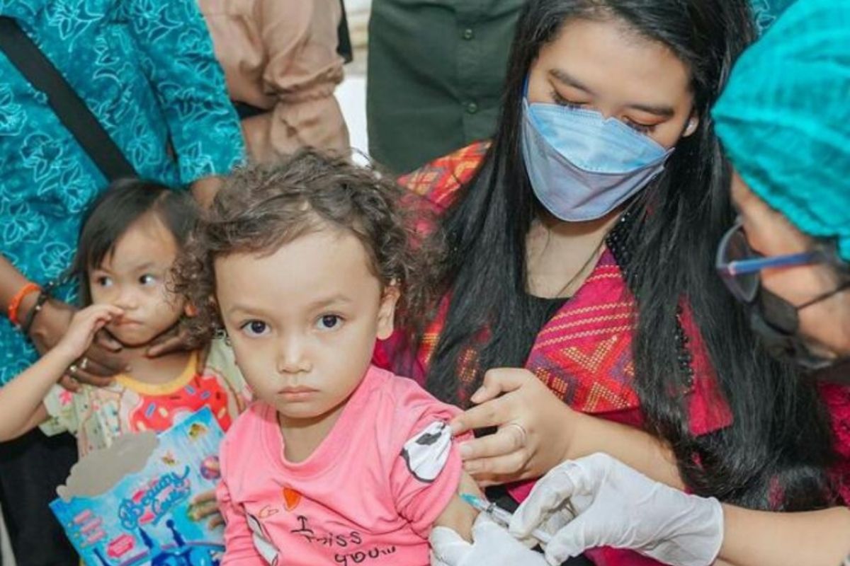 Capaian vaksinasi bulan imunisasi anak di Medan 46 persen