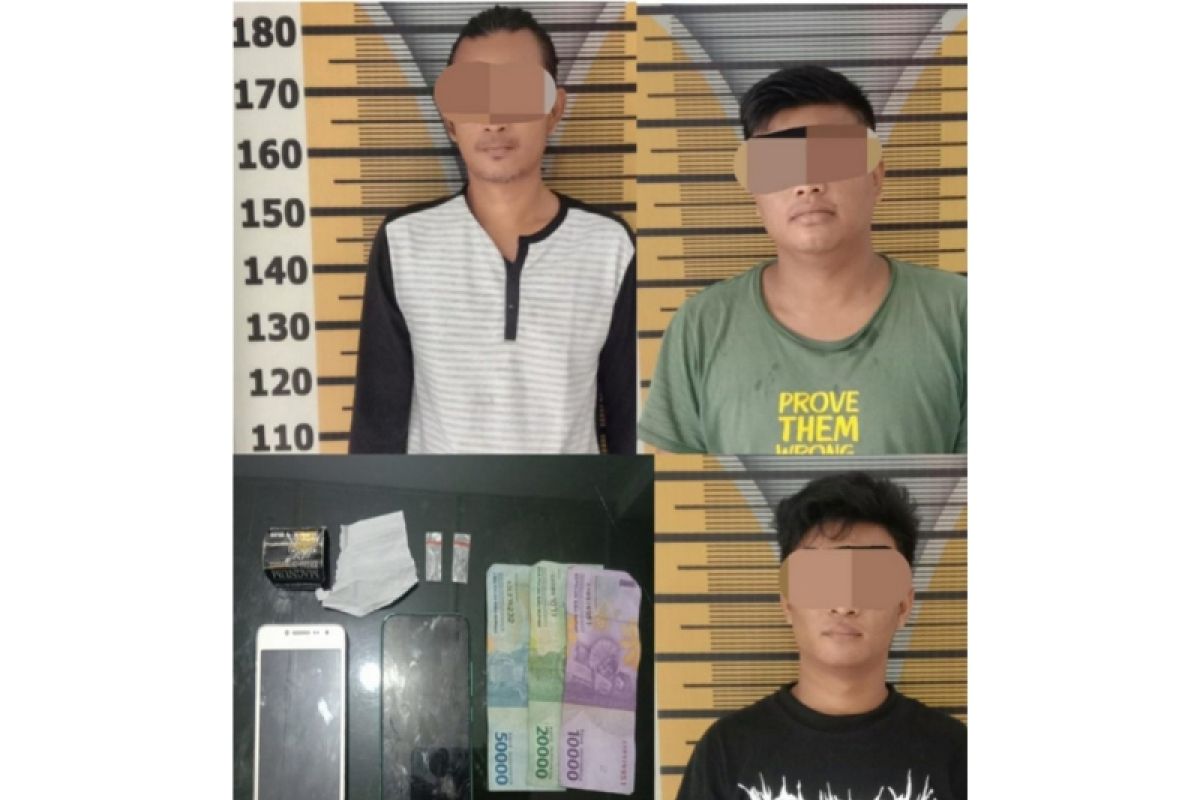 Tiga  terduga pelaku narkotika ditangkap Sat Resnarkoba Polres Tebing Tinggi