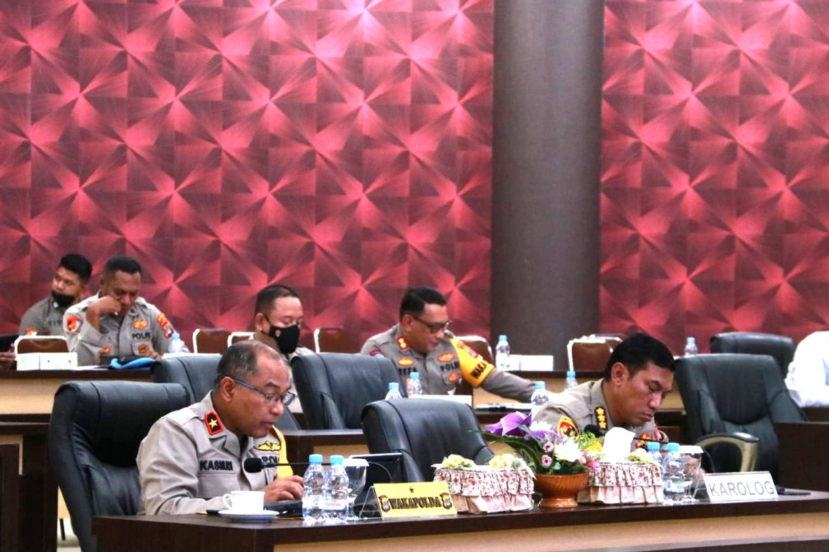 Wakapolda Kaltara ikuti rapat daring Analisis dan Evaluasi Presisi
