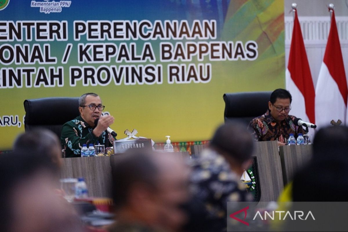 Gubernur Riau minta dukungan pembangunan infrastruktur dengan Kementerian PPN/Bappenas