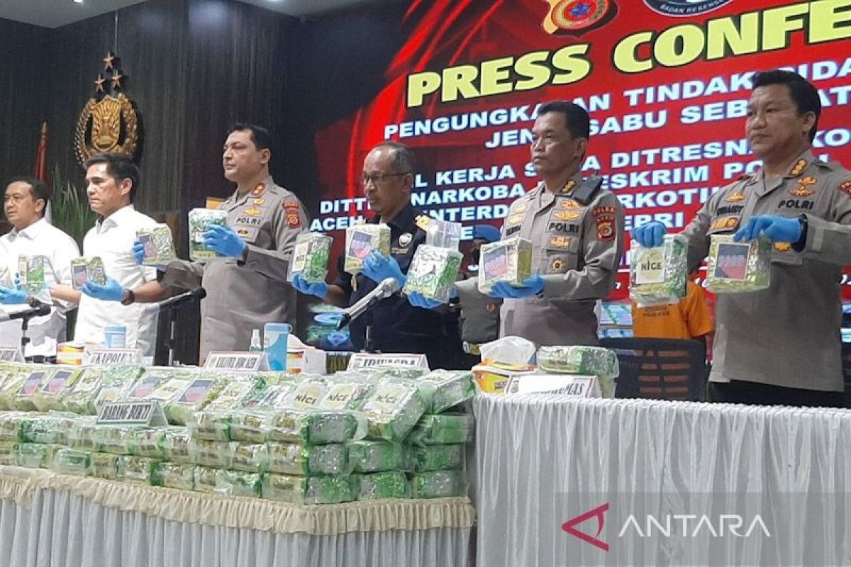 Penyelundupan 179 kilogram narkoba jenis sabu-sabu di Aceh Timur berhasil digagalkan