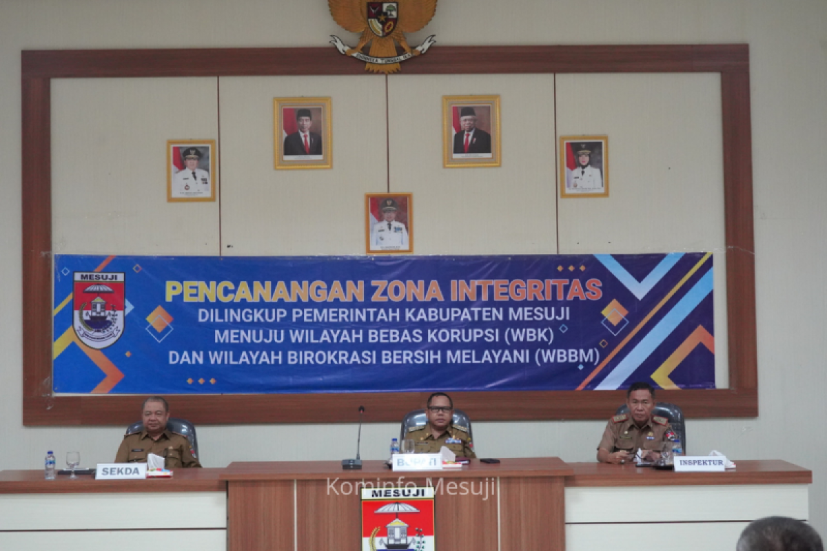 Pencanangan zona integritas di lingkungan Pemkab Mesuji menuju WBK dan WBBM