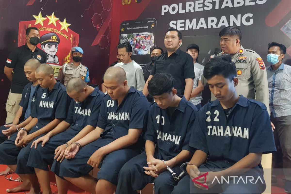 Enam pelaku pengeroyokan hingga tewas di Semarang diringkus