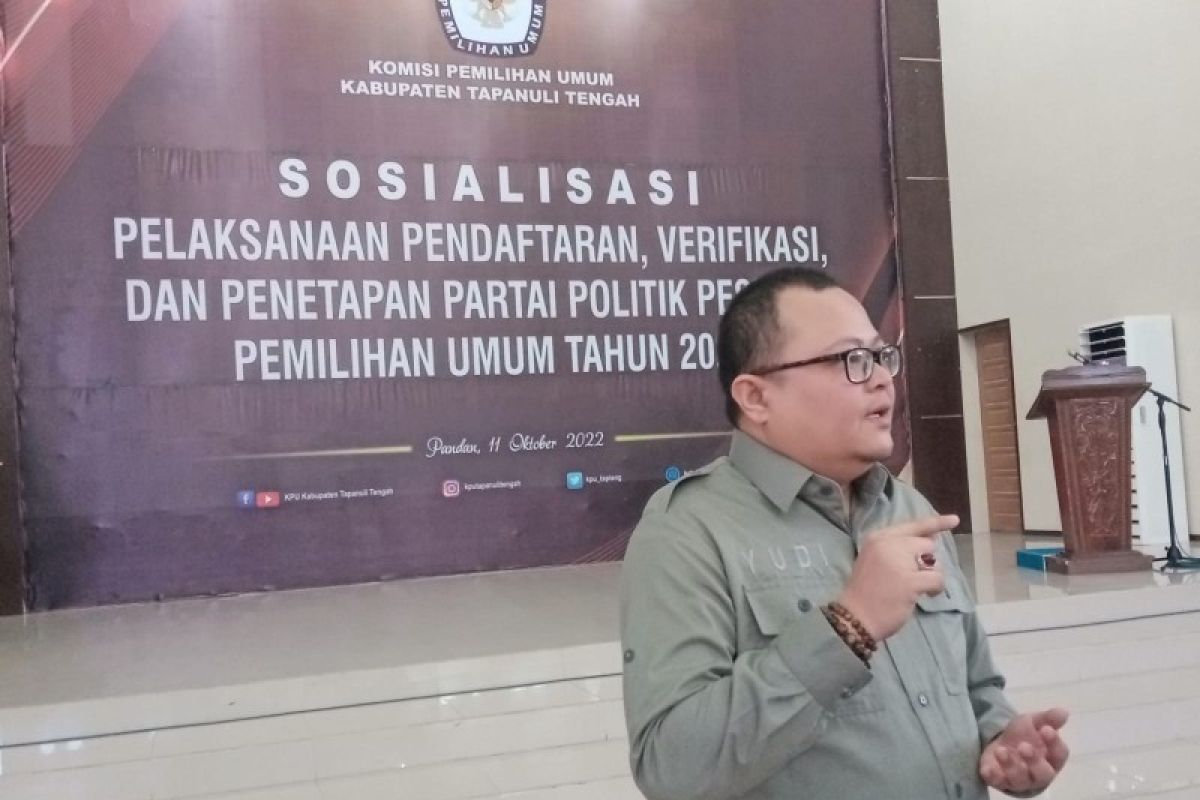 KPU Tapteng sosialisasi pendaftaran parpol peserta Pemilu 2024