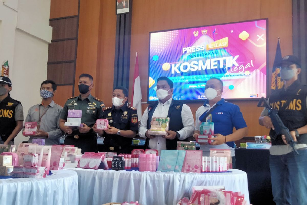 Bea Cukai Tarakan amankan ribuan kosmetik ilegal asal Malaysia dan Filipina