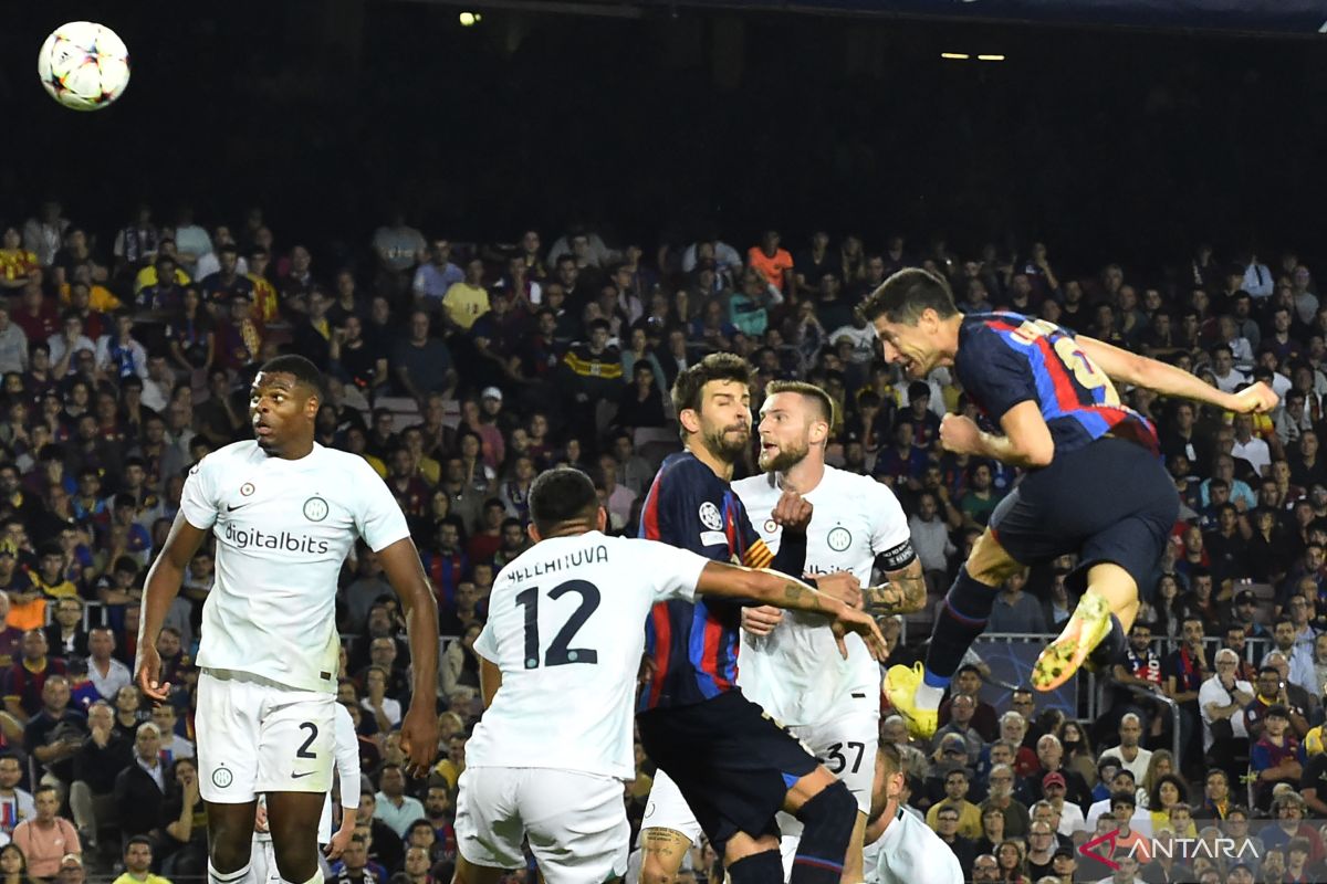 Laga Barcelona kontra Inter Milan berakhir imbang 3-3