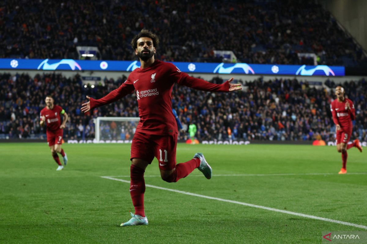 Liga Champions -  Mohamed Salah cetak trigol saat Liverpool bantai Rangers 7-1