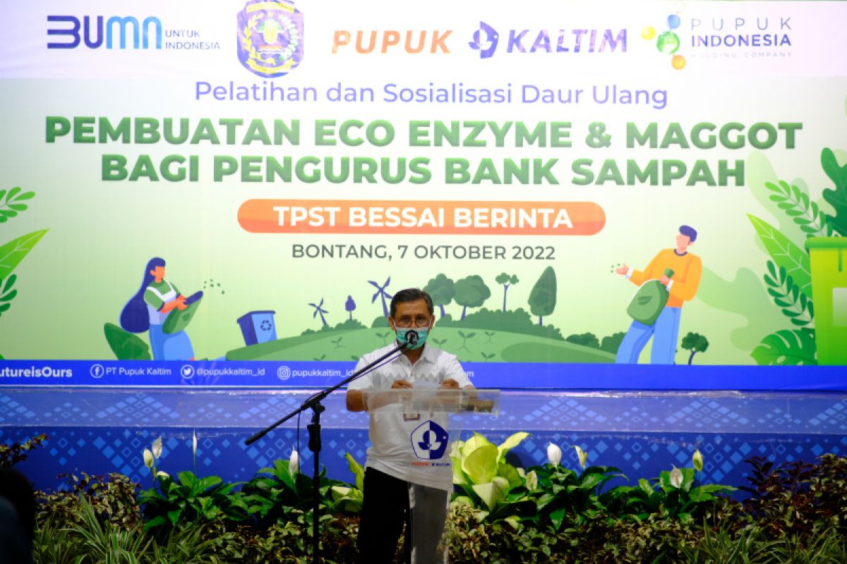 Pupuk Kaltim gelar pelatihan daur ulang pembuatan Eco Enzyme dan Maggot