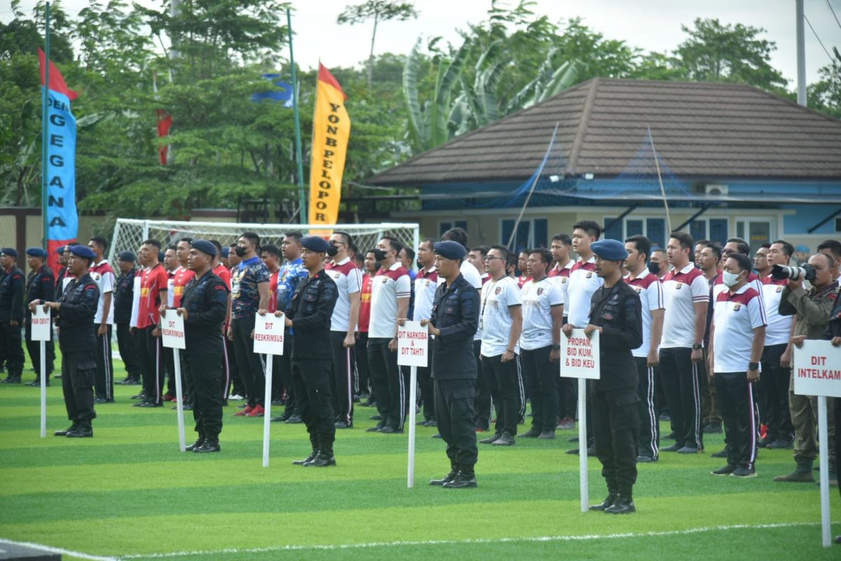 Jelang HUT Brimob Ke-77, Polda Lampung gelar turnamen Mini Soccer Brimob Cup